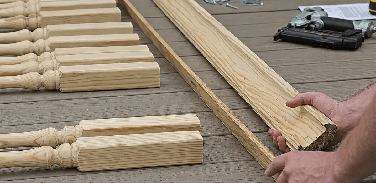Handrail installation materials and wood components for stair rail work in Chicago, IL